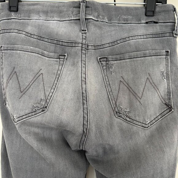 Mother Looker Ankle Fray Stretch Jeans - Picture 1 of 5
